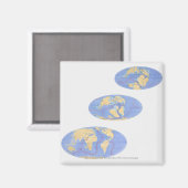 Aimant Série d'illustrations de la Terre (Recto/Verso)