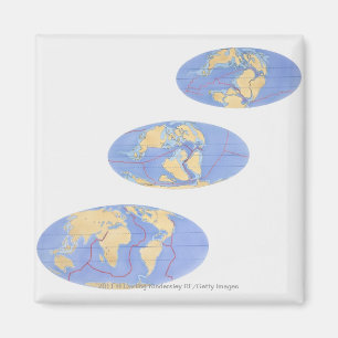 Aimant Série d'illustrations de la terre