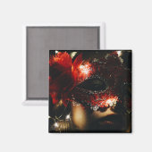 Aimant Série Masquerade, Masque plumé (Recto/Verso)