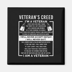 Aimant Serment de Vétéran Patriote Guerre Usa Grand-père