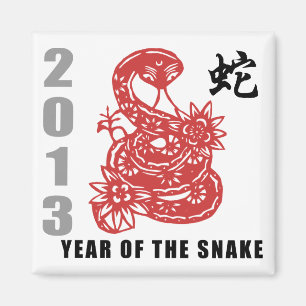 Aimant Serpent chinois 2013 de zodiaque