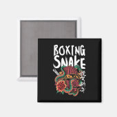 Aimant Serpent de boxe Japonais Samurai Guerrier Cobra Co (Recto/Verso)