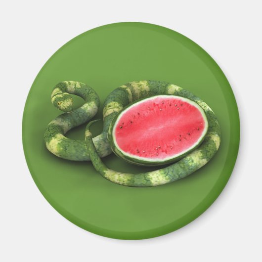 Aimant Serpent de pastèque vert (Devant)