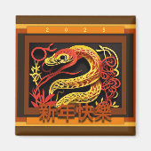 Aimant Serpent du Nouvel An chinois 2025 SqM02 (Devant)