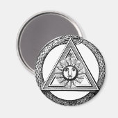 Aimant Serpent franc-maçon triangulaire (Recto/Verso)