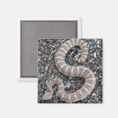 Aimant serpent RATTLESNAKE SPECKÉ (Recto/Verso)