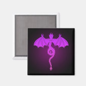 Aimant Serpent rose dragon (Recto/Verso)