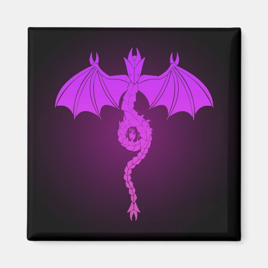 Aimant Serpent rose dragon (Devant)