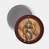 Aimant Serpent sur épée (Recto/Verso)