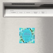 Aimant SERVANT D'APPRÉCIATION DU PASTEUR Bleu Floral (In Situ (Lave-vaisselle))