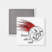 Aimant Service Avec Sourire (Recto/Verso)