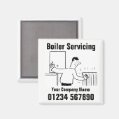 Aimant Service de chaudières Coordonnées (Recto/Verso)