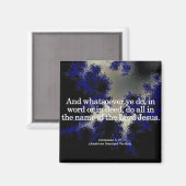 Aimant Service de grâce en son nom Colossiens 3-17 (Recto/Verso)