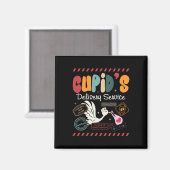 Aimant Service de livraison de Cupidons Infirmière de tra (Recto/Verso)