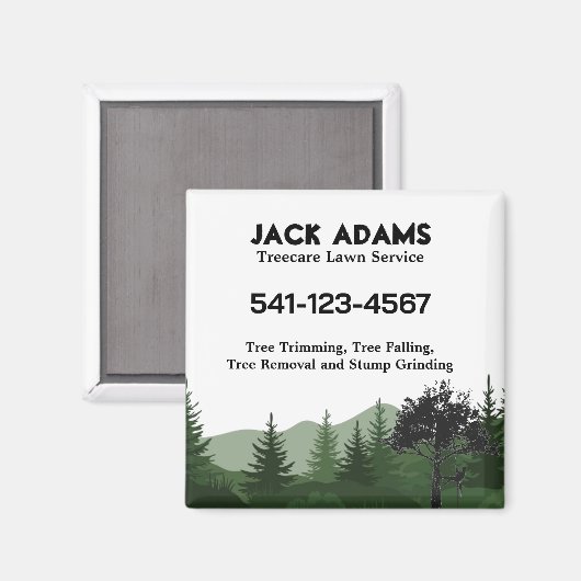 Aimant Service de pelouse Treecare (Recto/Verso)