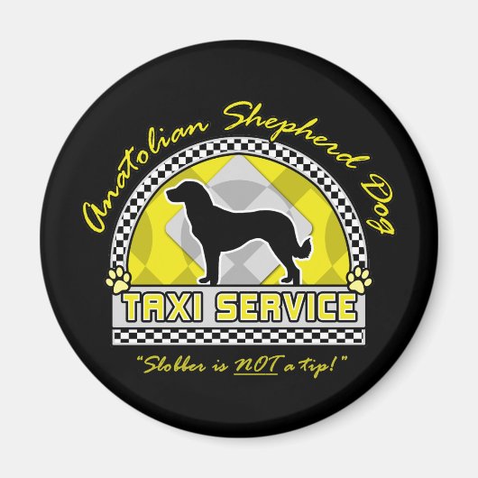 Aimant Service de Taxi Chien de Berger Anatolien (Devant)