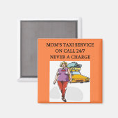 Aimant service de taxi de maman (Recto/Verso)