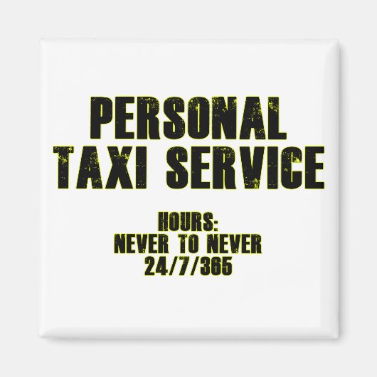 Aimant Service de taxi personnel (Devant)