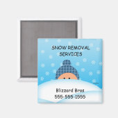 Aimant Service d'enlèvement de neige de rappel profession (Recto/Verso)