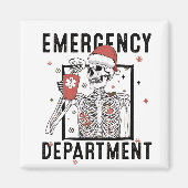 Aimant Service d'urgence Skeleton Nuring Coffee Lover (Devant)