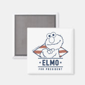 Aimant Sesame Street | Elmo pour Président vintage (Recto/Verso)