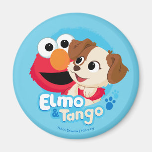 Aimant Sesame Street   Elmo & Tango Badge