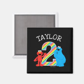 Aimant Sesame Street Pals Chalkboard Rainbow 2nd Birthday (Recto/Verso)