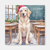 Aimant Setter Anglais Cozy Classroom Teacher Santa (Devant)