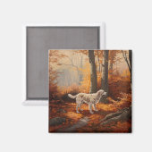 Aimant Setter anglais en automne Leaves Fall Inspire (Recto/Verso)
