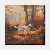 Aimant Setter anglais en automne Leaves Fall Inspire (Devant)