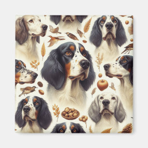 Aimant Setter anglais vintage sans couture