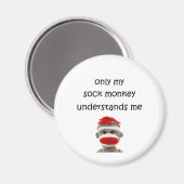 Aimant Seul Mon Singe Sock Me Comprend (Recto/Verso)