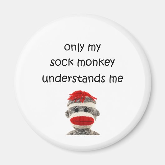 Aimant Seul Mon Singe Sock Me Comprend (Devant)