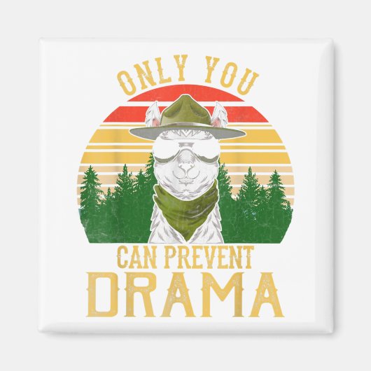 Aimant Seul Vous Pouvez Empêcher Drama Llama Camping Vint (Devant)