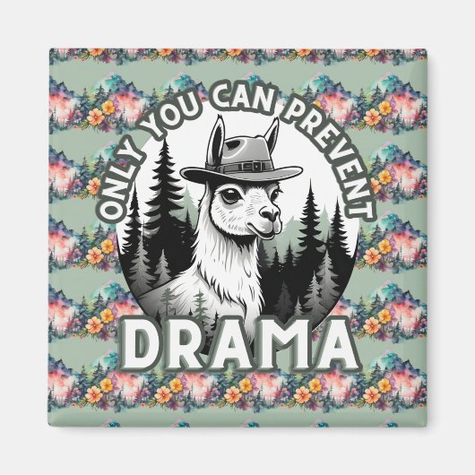 Aimant Seule la Forêt Lama Drame peut être évitée (Devant)