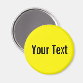 Aimant SEULEMENT COULEUR / citron + votre texte (Recto/Verso)