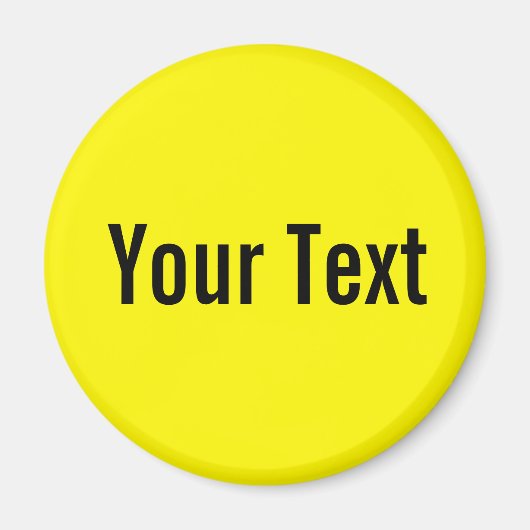 Aimant SEULEMENT COULEUR / citron + votre texte (Devant)