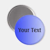 Aimant SEULEMENT Couleur dégradés bleu royal + votre text (Recto/Verso)