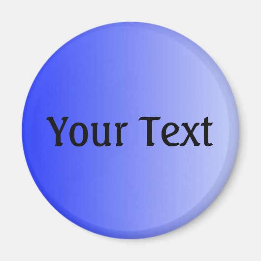Aimant SEULEMENT Couleur dégradés bleu royal + votre text (Devant)