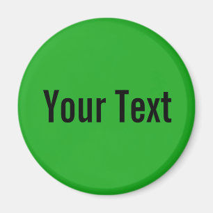 Aimant SEULEMENT COULEUR/vert d'herbe + votre texte