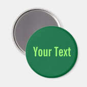 Aimant SEULEMENT COULEUR / vert foncé + votre texte (Recto/Verso)