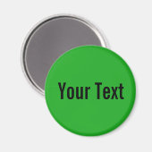 Aimant SEULEMENT COULEUR / vert herbe + votre texte (Recto/Verso)