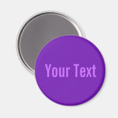 Aimant SEULEMENT COULEUR / violet + votre texte (Recto/Verso)