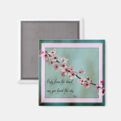 Aimant Seulement de la florale du coeur (Recto/Verso)