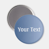 Aimant SEULEMENT dégradés de COULEUR bleu + votre texte (Recto/Verso)