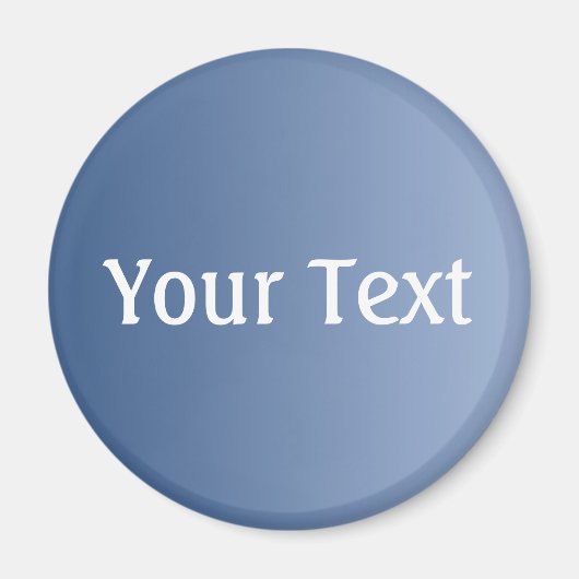 Aimant SEULEMENT dégradés de COULEUR bleu + votre texte (Devant)