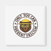 Aimant Seulement vous pouvez empêcher le fascisme ours ré (Devant)