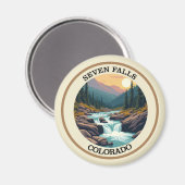 Aimant Seven Falls Colorado Retro (Recto/Verso)