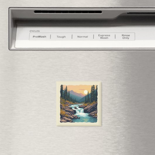 Aimant Seven Falls Colorado Retro (In Situ (Lave-vaisselle))