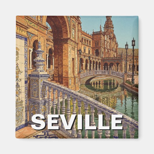 Aimant Séville Espagne Plaza de Espana (Devant)